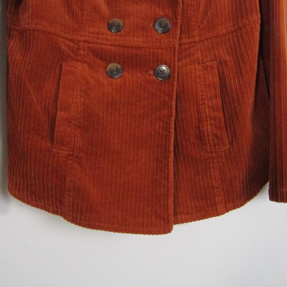 Cabi Professor Peacoat Medium Rust Orange Corduroy Retro Boho 70s Jacket - Picture 4 of 12
